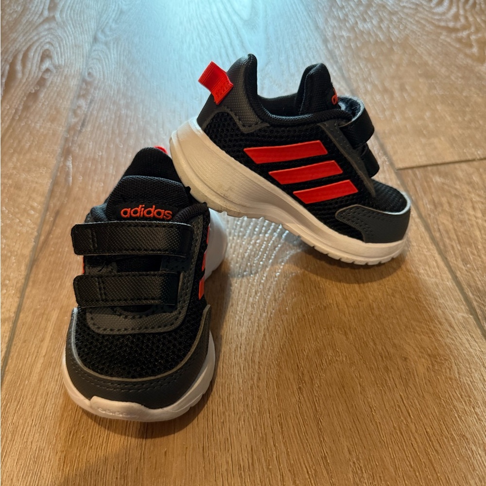 Adidas Kids' Black and Red Sneakers 3K